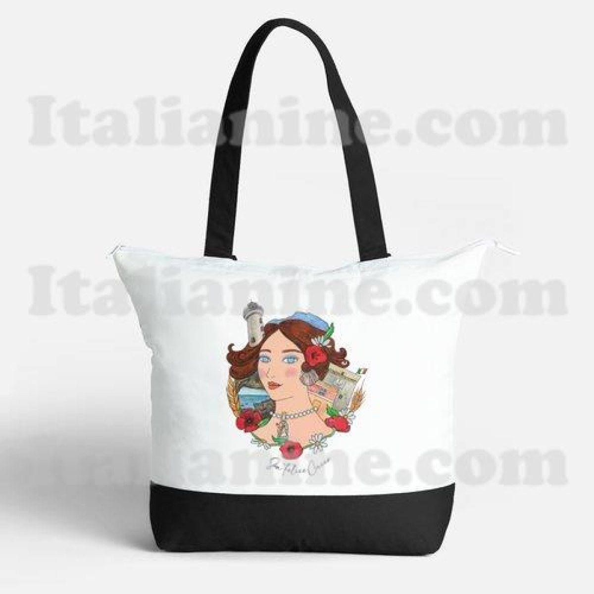 Borsa San Felice Circeo - illustrazione originale Italianine