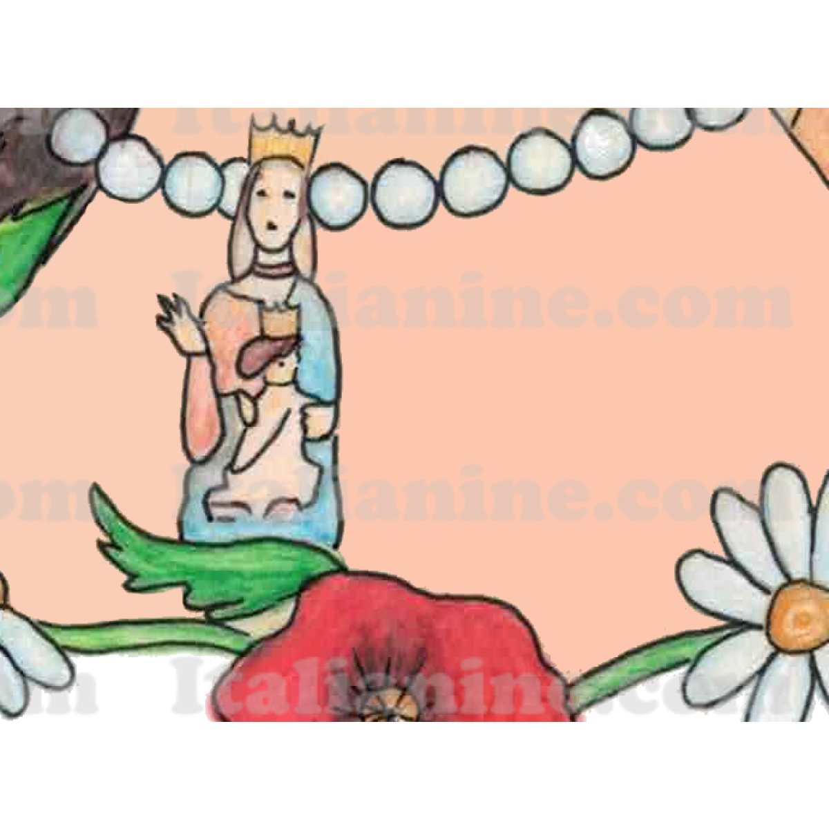 Borsa San Felice Circeo - illustrazione originale Italianine