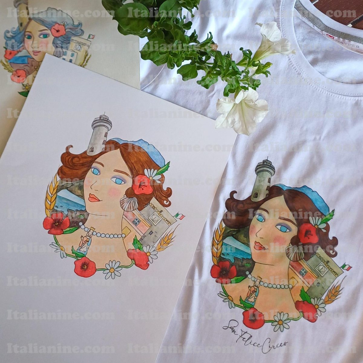 Documentazione storica per citta 4 ore - illustrazione originale Italianine