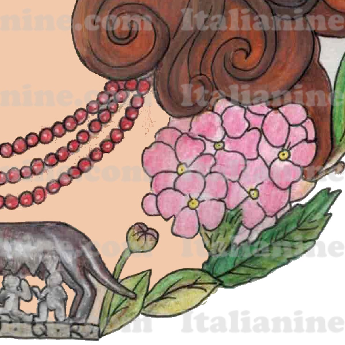 Maglietta Roma - illustrazione originale Italianine