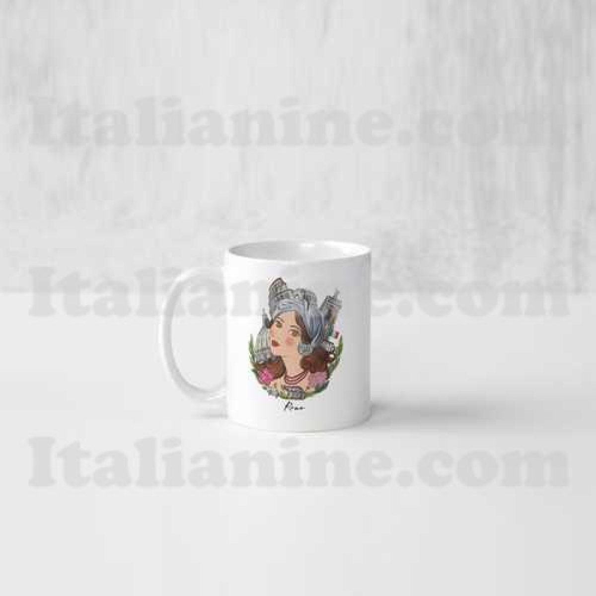 Tazza Roma - illustrazione originale Italianine