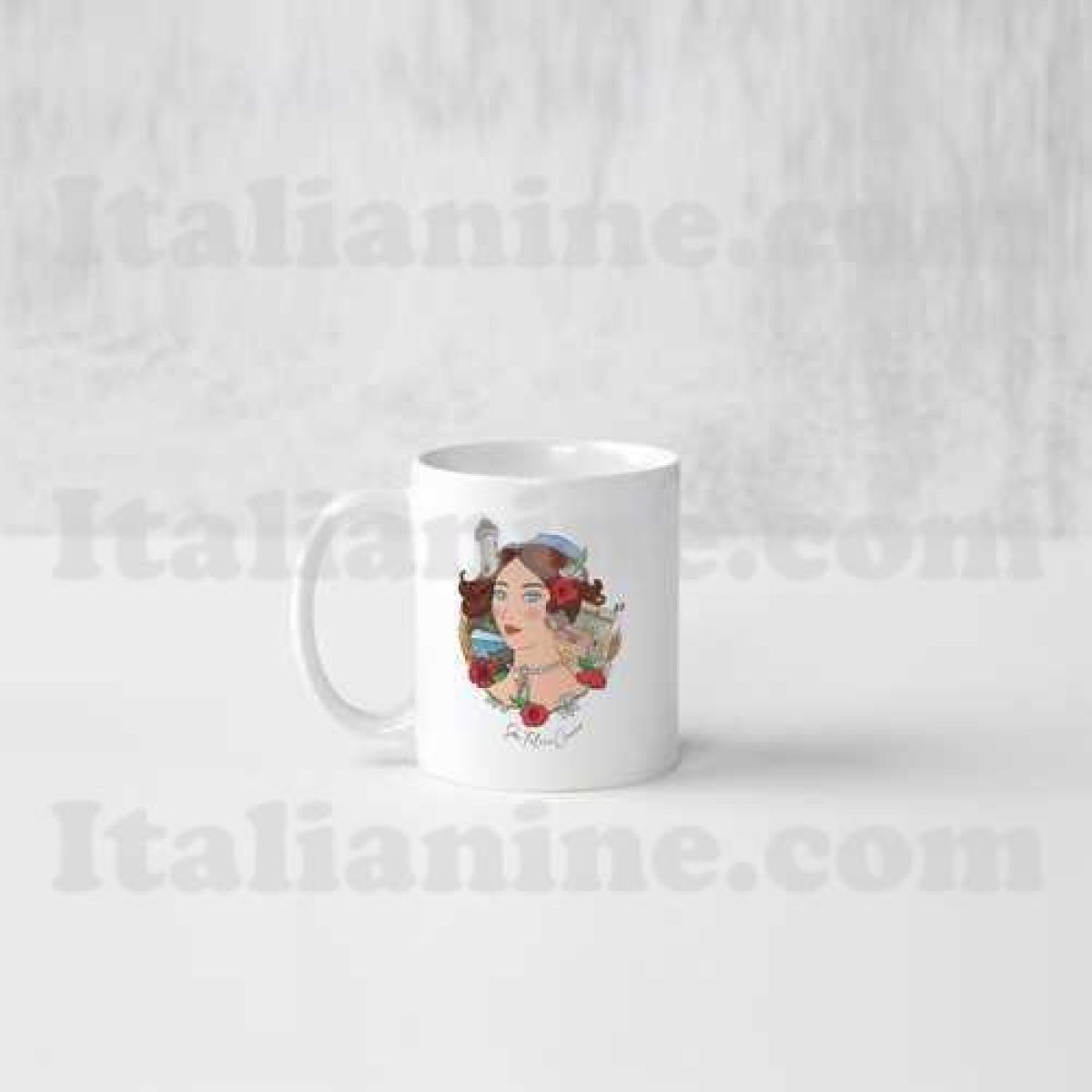 Tazza San Felice Circeo - illustrazione originale Italianine